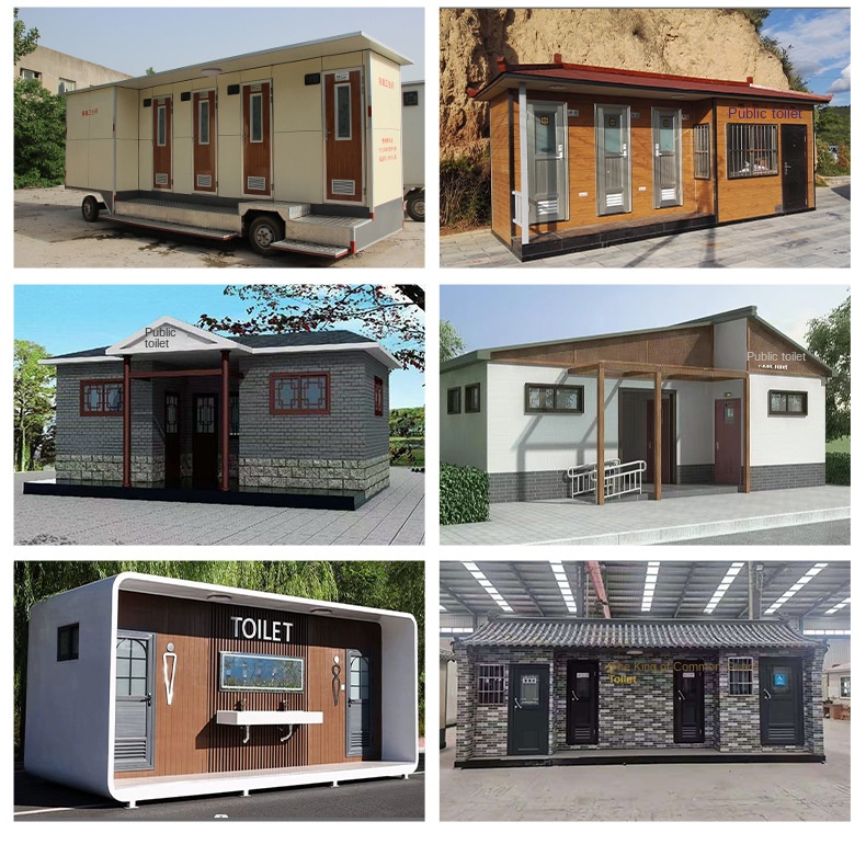 Customized Trailer Mobile Environmental Protection Toilet Plastic Material for Scenic Construction Site Public Toilet Rental