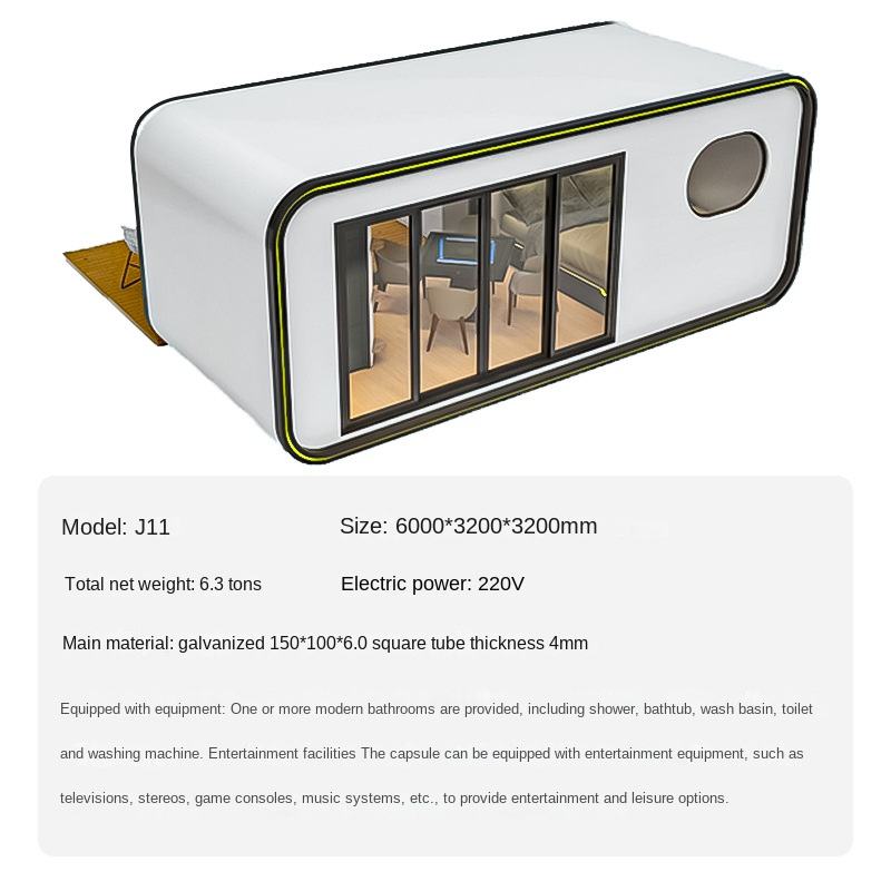Aluminum Alloy Star Room Space Capsule Mobile Outdoor Homestay Sun Room Sunshade House Hotels Factory Assembly Apple Steel Villa
