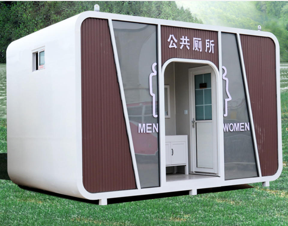 Scenic Area Park Luxury Metal Eco-Friendly Mobile Outdoor Floor Mounted Public Toilet for Men and Women