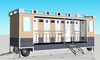 Customized Trailer Mobile Environmental Protection Toilet Plastic Material for Scenic Construction Site Public Toilet Rental